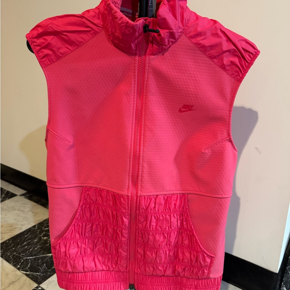 Nike Therma-FIT Pink Vest Women’s Medium Full Zip Athletic Y2K 2008